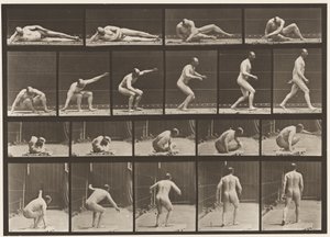 Tallrik 258. Uppstår från marken och går iväg av Eadweard Muybridge