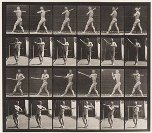 Tallrik 274. Base-ball; Batting av Eadweard Muybridge
