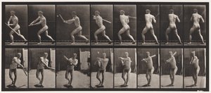 Tallrik 278. Base-ball; Batting av Eadweard Muybridge