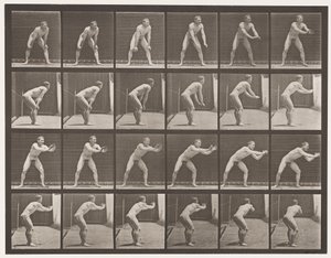 Tallrik 280.Base-ball; Fångst, 1885 av Eadweard Muybridge