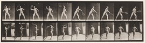 Tallrik 294. Lawn Tennis; Servering av Eadweard Muybridge