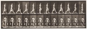 Skylt 29. Gå och bär en hink med vatten i varje hand, 1872-1885 av Eadweard Muybridge