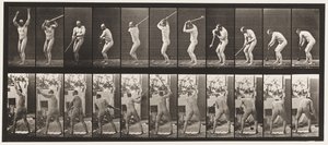 Plåt 308. Kasta hammaren, 1885 av Eadweard Muybridge