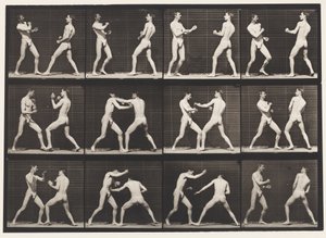 Tallrik 338. Boxning; Öppen hand (skor) av Eadweard Muybridge