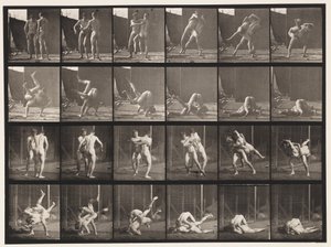 Plåt 348. Wrestling, grekisk-romersk, 1885 av Eadweard Muybridge