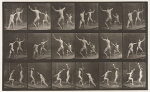 Plåt 350. Fäktning av Eadweard Muybridge