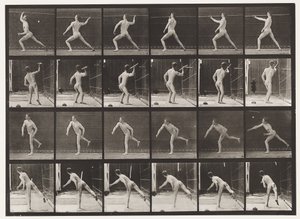 Plåt 360. Att kasta ett spjut, 1872-1885 av Eadweard Muybridge