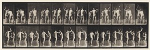 Tavla 375. Smeder, två modeller, hamrande på städet av Eadweard Muybridge