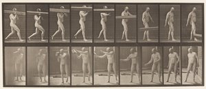 Plåt 384. Lyfta en stock på axeln av Eadweard Muybridge