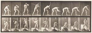 Tallrik 396. Dunkande med en klubba av Eadweard Muybridge