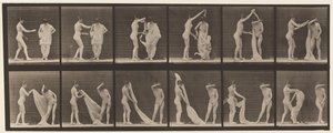 Tallrik 427. Toalett; Två modeller av Eadweard Muybridge
