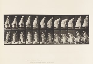 Plåt 437. Ställer ner hinken och förbereder sopa av Eadweard Muybridge