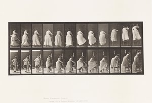 Skylt 457. Att kliva på stolen och sträcka sig upp av Eadweard Muybridge
