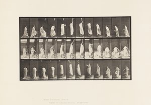 Skylt 459. Att kliva på stolen, sträcka sig upp och ned, 1885 av Eadweard Muybridge