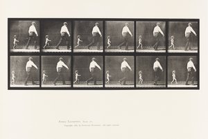 Plåt 470. Barn 20N, Springer efter en man av Eadweard Muybridge