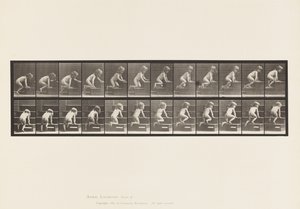 Plåt 472. Barn, Crawling Upstairs, 1885 (kollotyp på papper) av Eadweard Muybridge