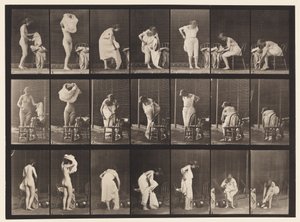 Plansch 493. Diverse faser av toaletten, 1872-1885 av Eadweard Muybridge