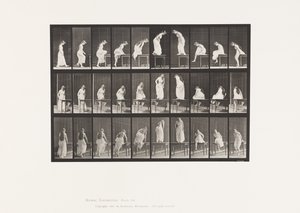 Platta 513. Gå på och av bordet av Eadweard Muybridge