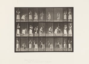 Tallrik 516. Diverse rörelser med vattenburk av Eadweard Muybridge