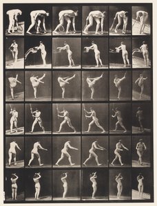Plåt 526. A, Lyftkula; B, Tömning av hink med vatten av Eadweard Muybridge