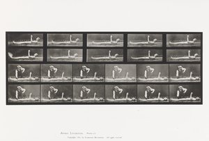 Tallrik 556.Local Chorea; A, B, medan du ligger av Eadweard Muybridge
