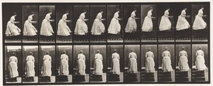 Plåt 95. Ascending Stairs, A Basin in Hands, 1885 av Eadweard Muybridge
