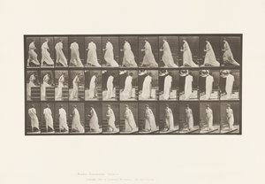 Tavla 97. Att vända sig för att gå uppför trappor, med kanna och bägare i händerna av Eadweard Muybridge
