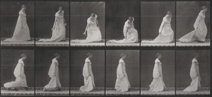 Plansch nummer 207. Att böja sig och lyfta släpet av Eadweard Muybridge