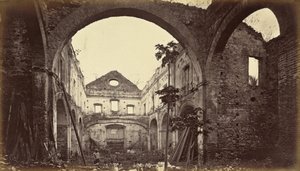 Ruinerna av kyrkan i Santo Domingo-Panama,1875, publicerad 1877 (foto) av Eadweard Muybridge