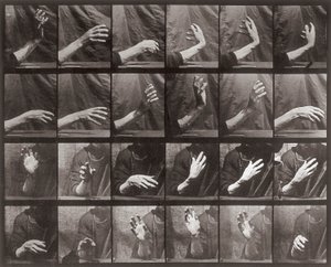 Sekvens med handrörelse, tallrik 535 från Animal Locomotion (collotype) av Eadweard Muybridge