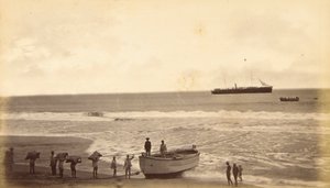 Shipping Coffee, Champerico, Guatemala av Eadweard Muybridge