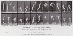 Den mänskliga figuren i rörelse: Atlet, stående höjdhopp av Eadweard Muybridge