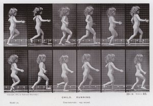 Den mänskliga figuren i rörelse: barn, löpning (s/v foto) av Eadweard Muybridge