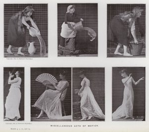 The Human Figure in Motion: Diverse rörelsehandlingar (s/v foto) av Eadweard Muybridge