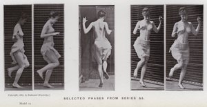 The Human Figure in Motion: Valda faser från serie 55 (s/v foto) av Eadweard Muybridge