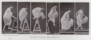 The Human Figure in Motion: Valda faser från serie 70 (s/v foto) av Eadweard Muybridge