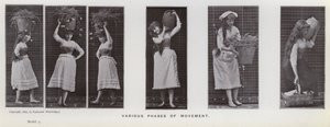Den mänskliga figuren i rörelse: Olika faser av rörelse (s/v-foto) av Eadweard Muybridge