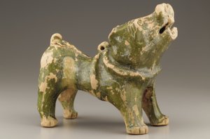 Gravfigur av en skällande hund, tidigt 1:a-tidigt 3:e århundradet (keramik)