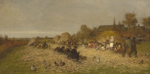 Husking Bee, ön Nantucket, 1876 av Eastman Johnson
