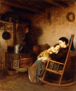 Mor och barn av Eastman Johnson