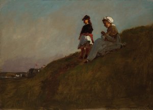 På sluttningen (framsidan); Flicka i skogen (baksidan)