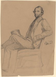 Sittande studie av M.D. av Eastman Johnson