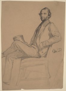 Sittande studie av M.D. av Eastman Johnson