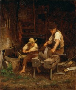 Att skärpa lieen, 1864 av Eastman Johnson