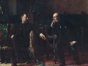 Finansieringsförslaget, 1881. av Eastman Johnson