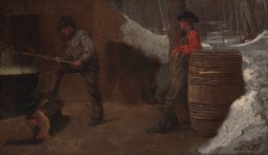 The Sugar Camp (även känt som Making Maple Sugar eller Susan Ray av Eastman Johnson