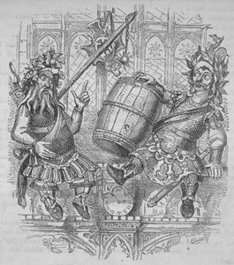 Gog och Magog med en tunna, 1840