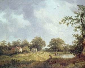 Suffolk Landscape (olja på duk) av Ebenezer Tull