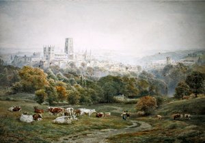 Durham (akvarell på papper) av Ebenezer Wake Cook