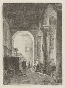 Interiör av en kyrka av Eberhard Cornelis Rahms